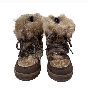 Cozy Brown Fur-Lined Kids Boots